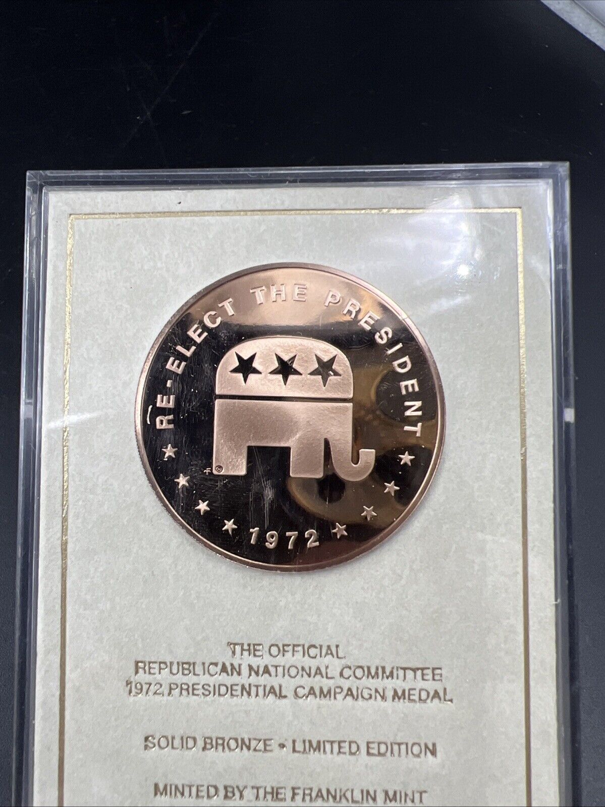 1972 Richard Nixon Proof Bronze Medal