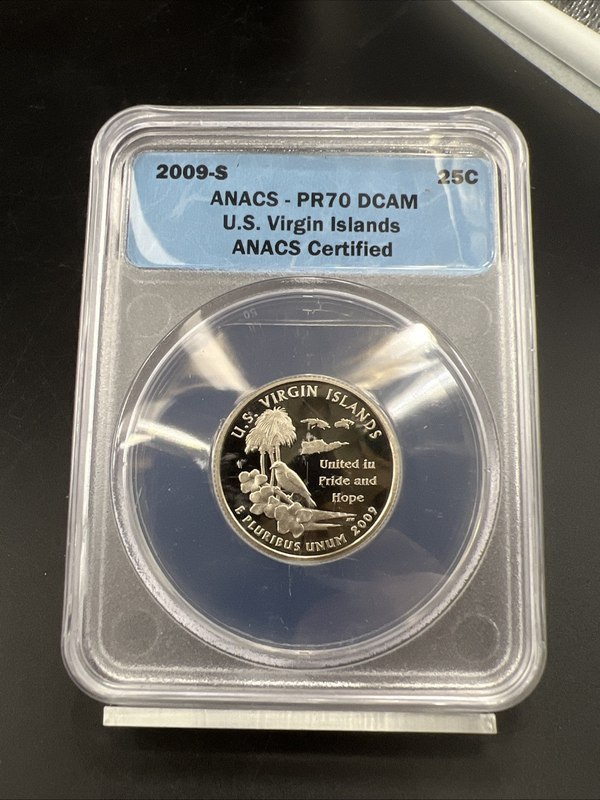 2009 S 25c Virgin Islands Copper Nickel Clad Quarter Coin PR70 DCAM