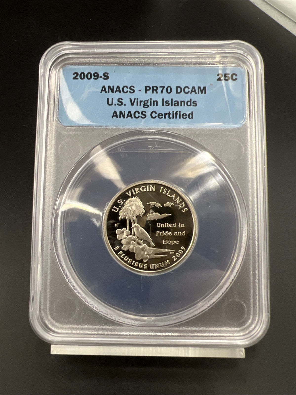 2009 S 25c Virgin Islands Copper Nickel Clad Quarter Coin PR70 DCAM