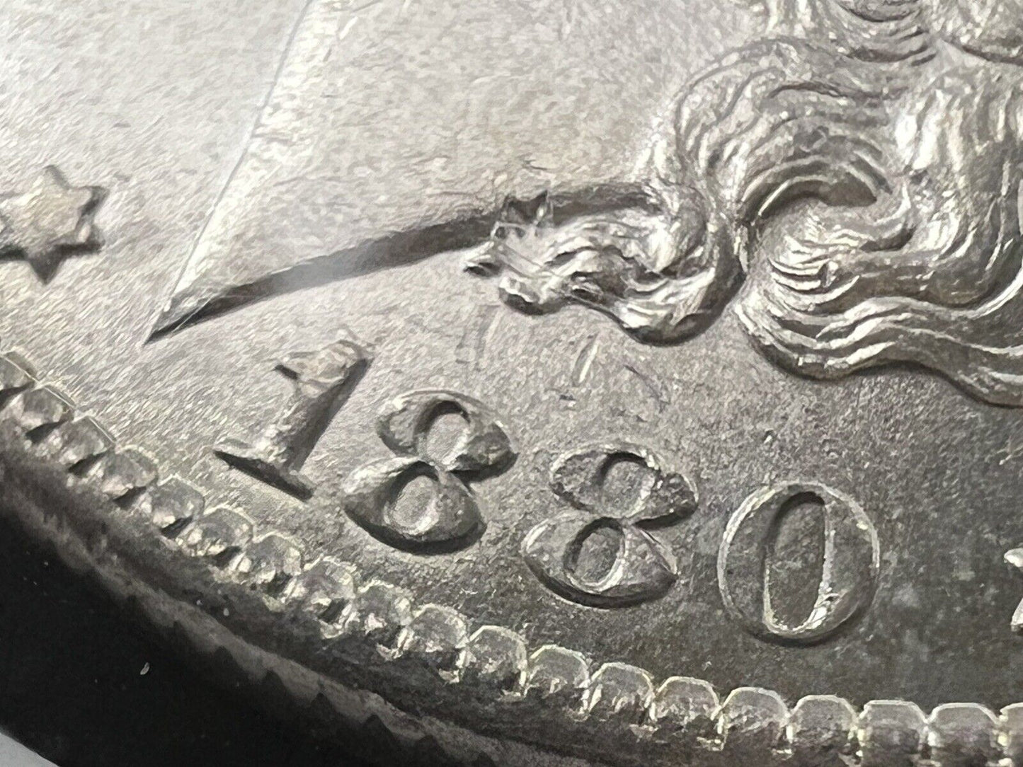 1880 O $1 Morgan Dollar Coin NGC MS62 BU UNC Small o VAM 74 W/ Struck Thru Error