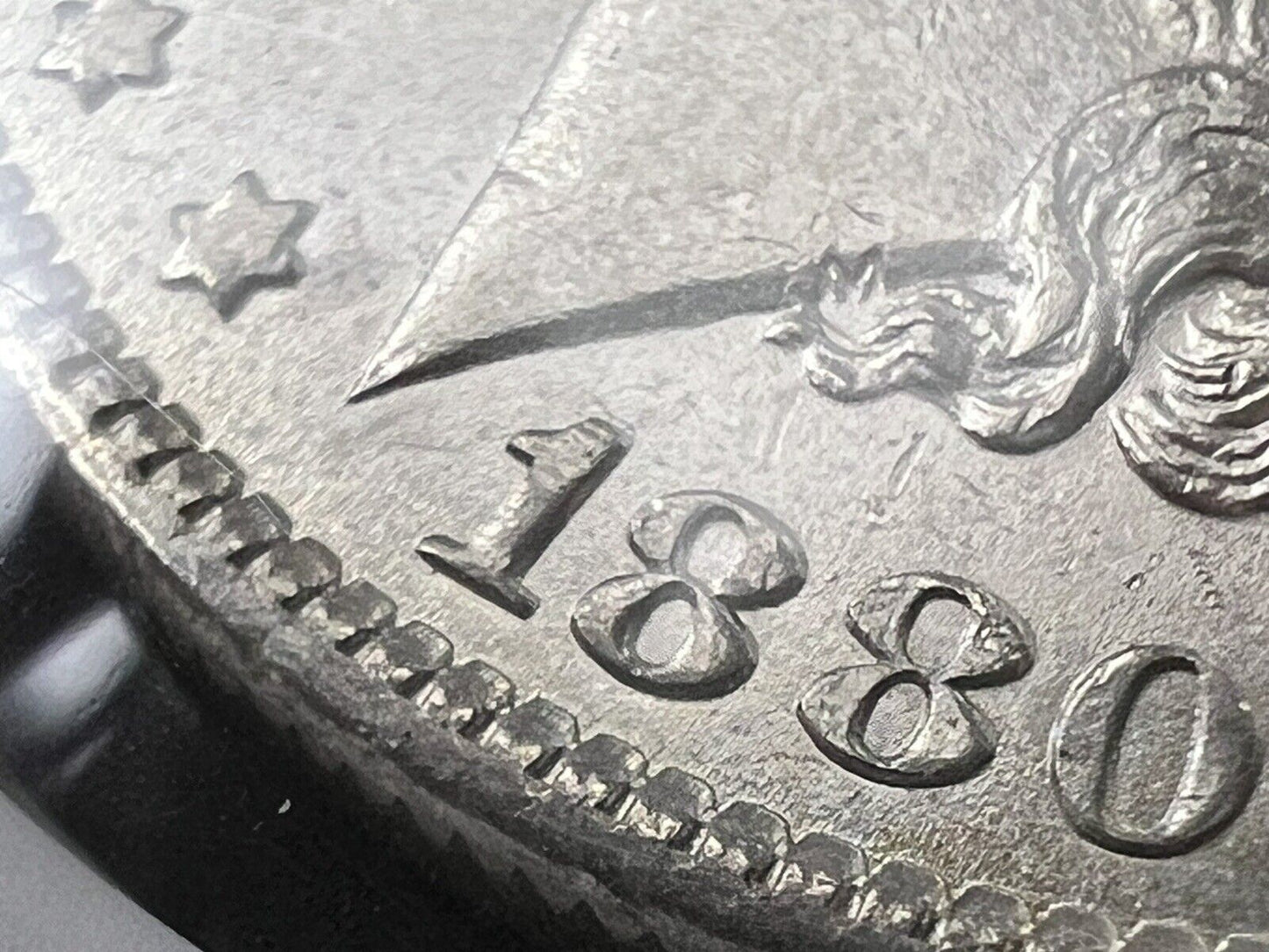 1880 O $1 Morgan Dollar Coin NGC MS62 BU UNC Small o VAM 74 W/ Struck Thru Error