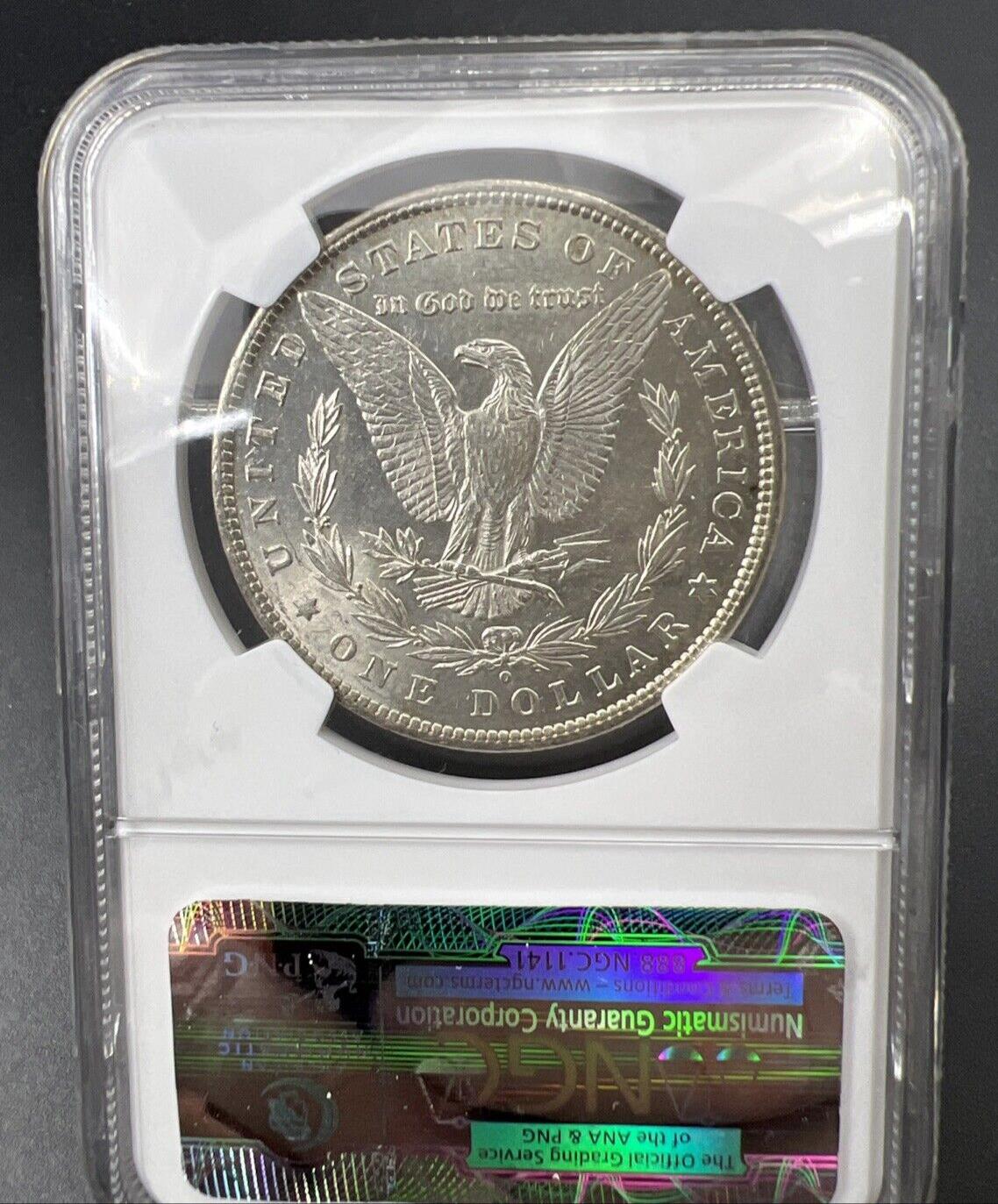 1880 O $1 Morgan Dollar Coin NGC MS62 BU UNC Small o VAM 74 W/ Struck Thru Error