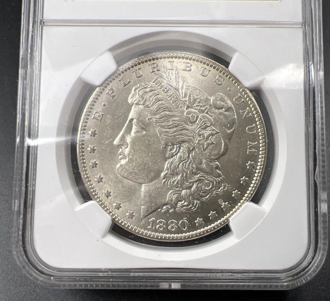 1880 O $1 Morgan Dollar Coin NGC MS62 BU UNC Small o VAM 74 W/ Struck Thru Error