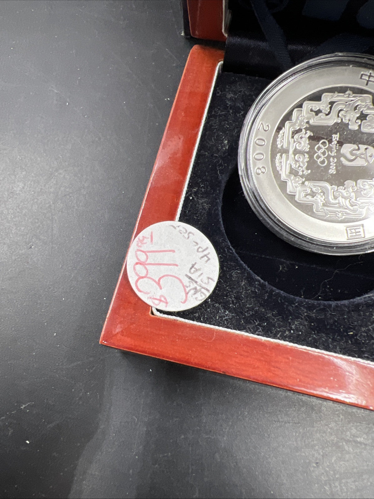 4 Coin 1 Oz Silver 2008 Beijing Olympics Colorized 10 Yuan Coin Wooden Box Set
