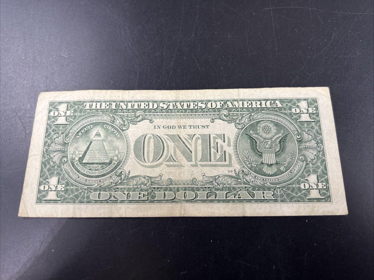 2013 $1 FRN Semi Radar Serial #71407140 Repeat Repeater Federal Reserve Note VG