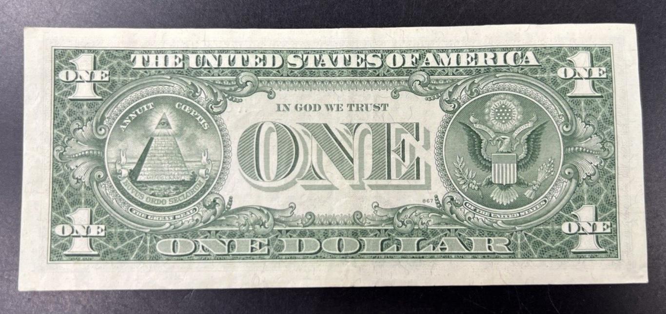 1963 A $1 One Dollar FRN Federal Reserve Note VF Neat Repeat Serial #81777715