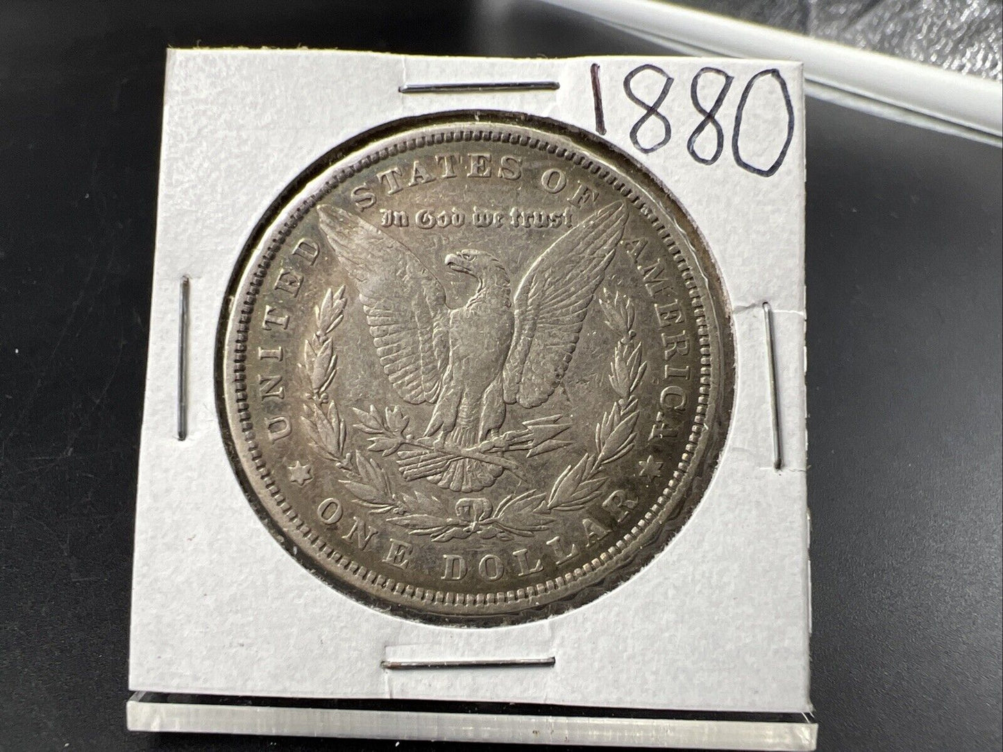 1880 P $1 Morgan Silver Dollar Coin VF Very Fine Circulated