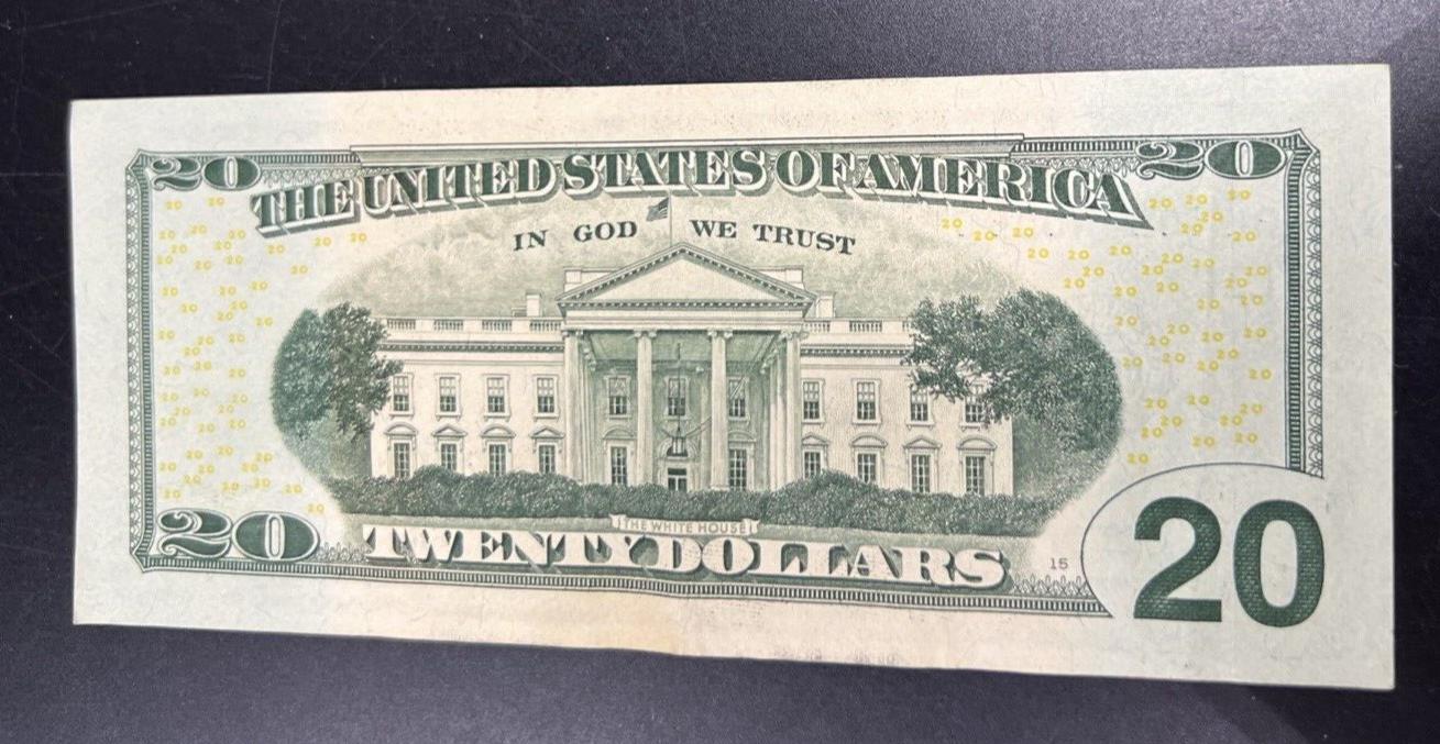 2017 A $20 Perfect Radar FRN VF Serial # 50044005 Federal Reserve Note