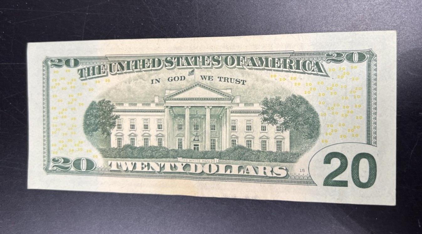 2017 A $20 Perfect Radar FRN VF Serial # 50044005 Federal Reserve Note