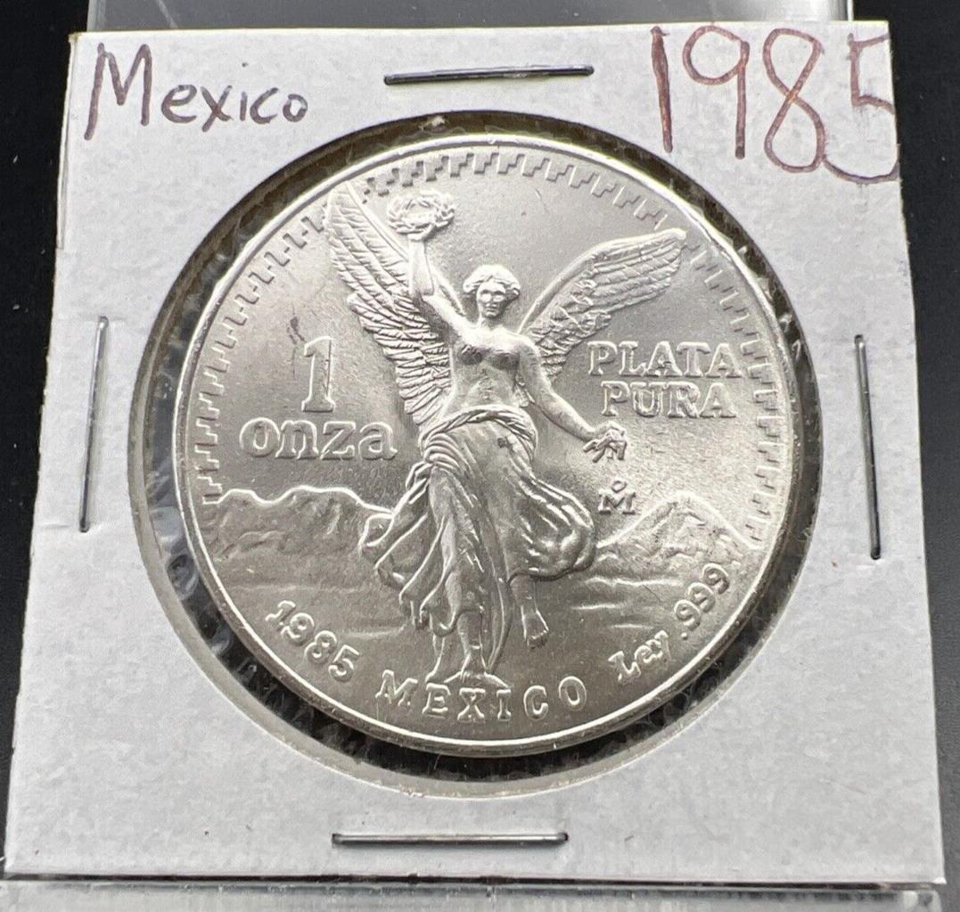 1985 Mo 1 oz Onza Mexico Libertad ULTRA Gem BU UNC Ley .999 Plata Pura #25A