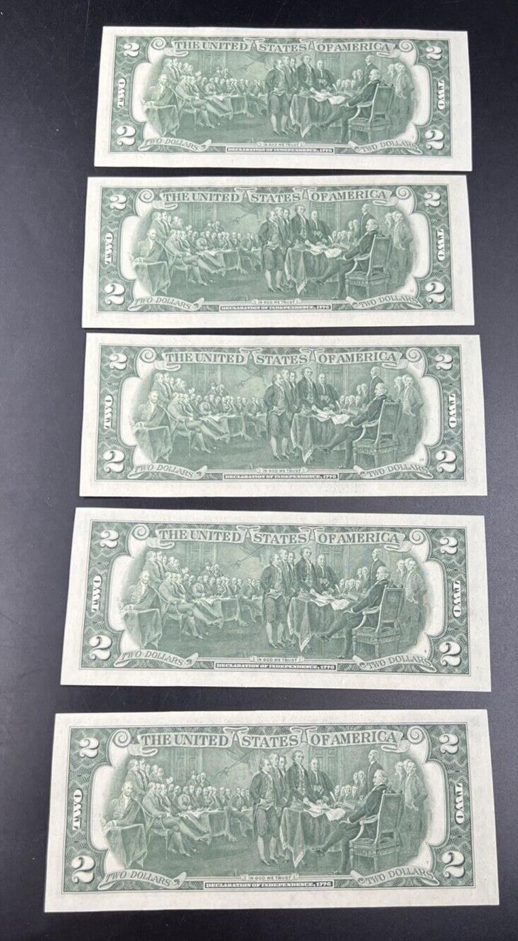 5 Consecutive 1976 Bicentennial Postal FRN Notes UNC Atlanta Main Office GA