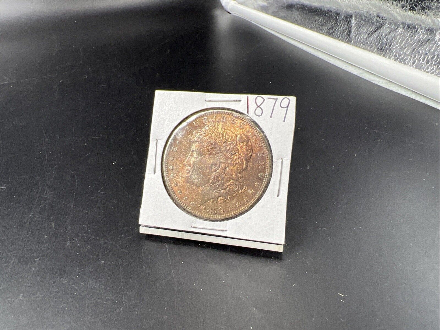 1879 P $1 Morgan Silver Dollar Coin CH BU UNC Unc PQ Toning Toner Obverse