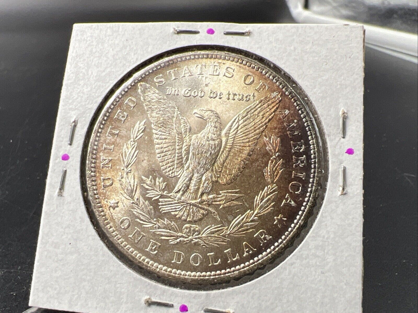 1879 P $1 Morgan Silver Dollar Coin CH BU UNC Unc PQ Toning Toner Obverse