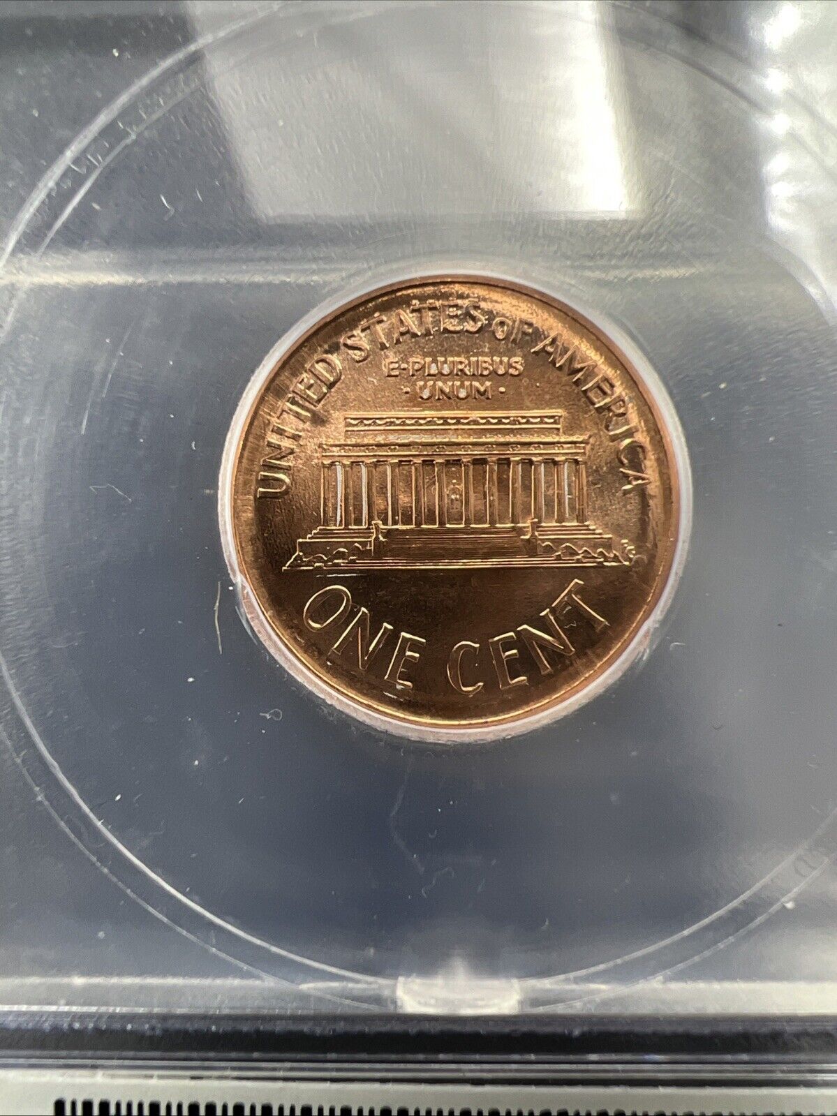 2000 Lincoln Memorial Cent 1c Broadstrike Error ICG BU #61