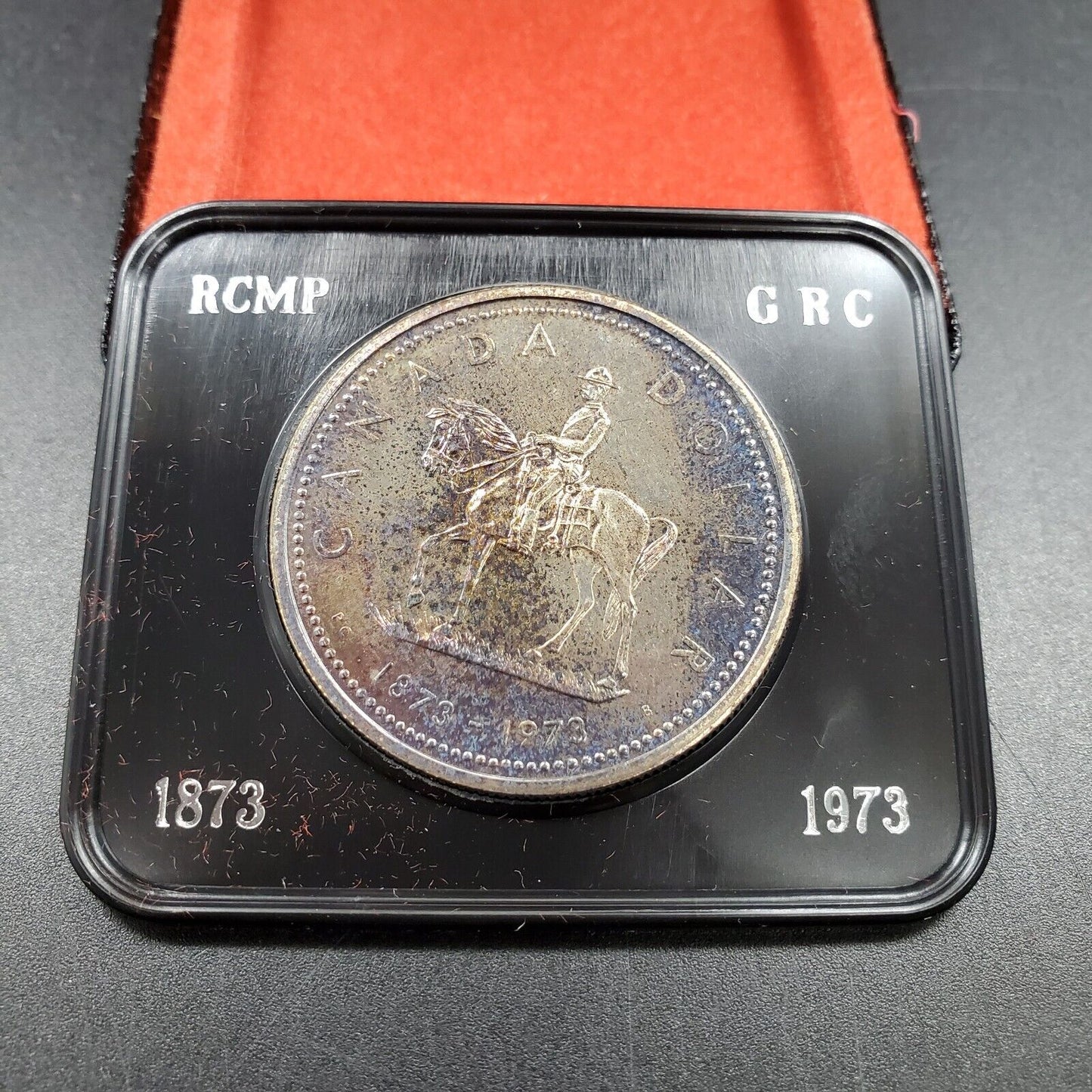 1973 Canada Proof Like Silver Dollar - Neat Toning Toner Queen Elizabeth II