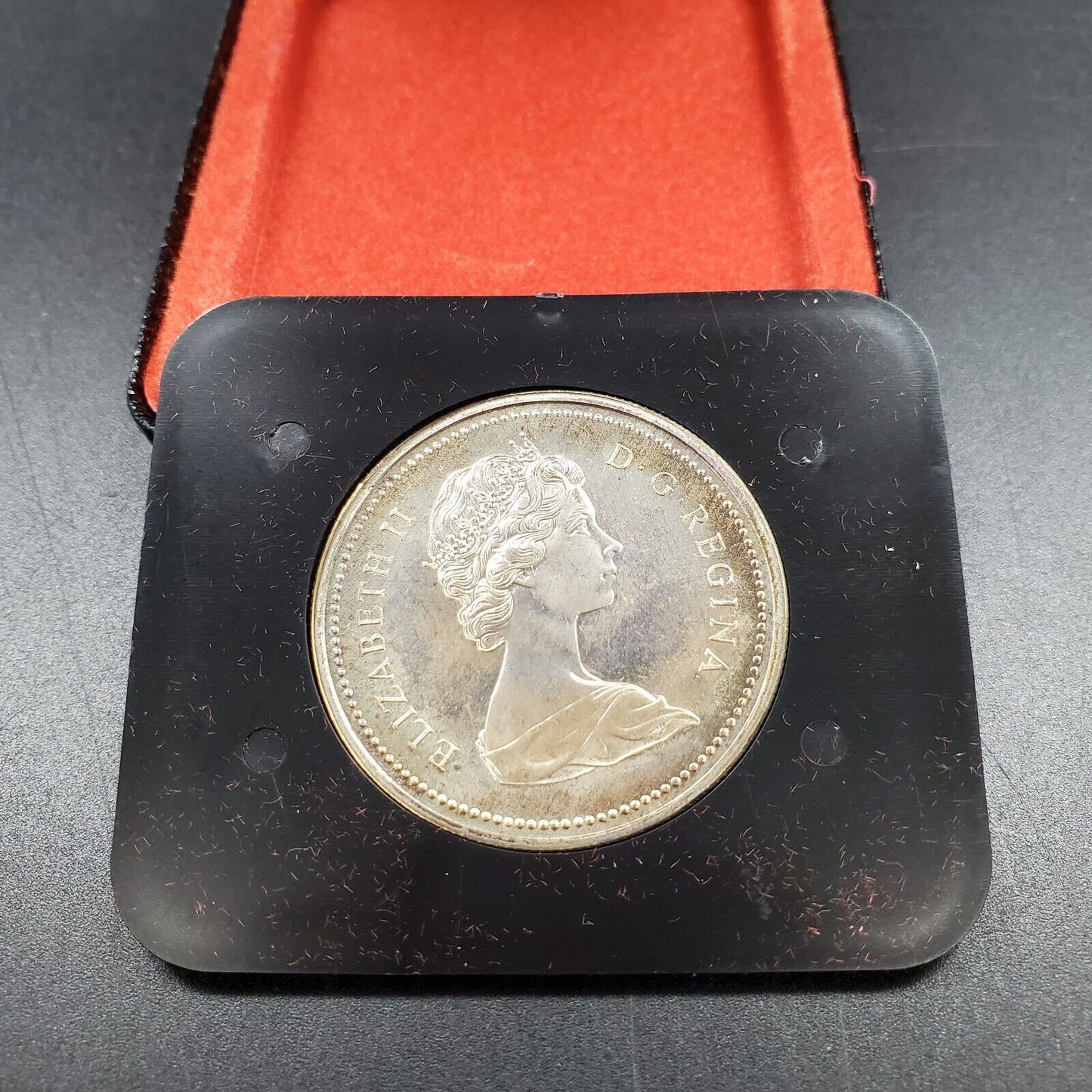 1973 Canada Proof Like Silver Dollar - Neat Toning Toner Queen Elizabeth II