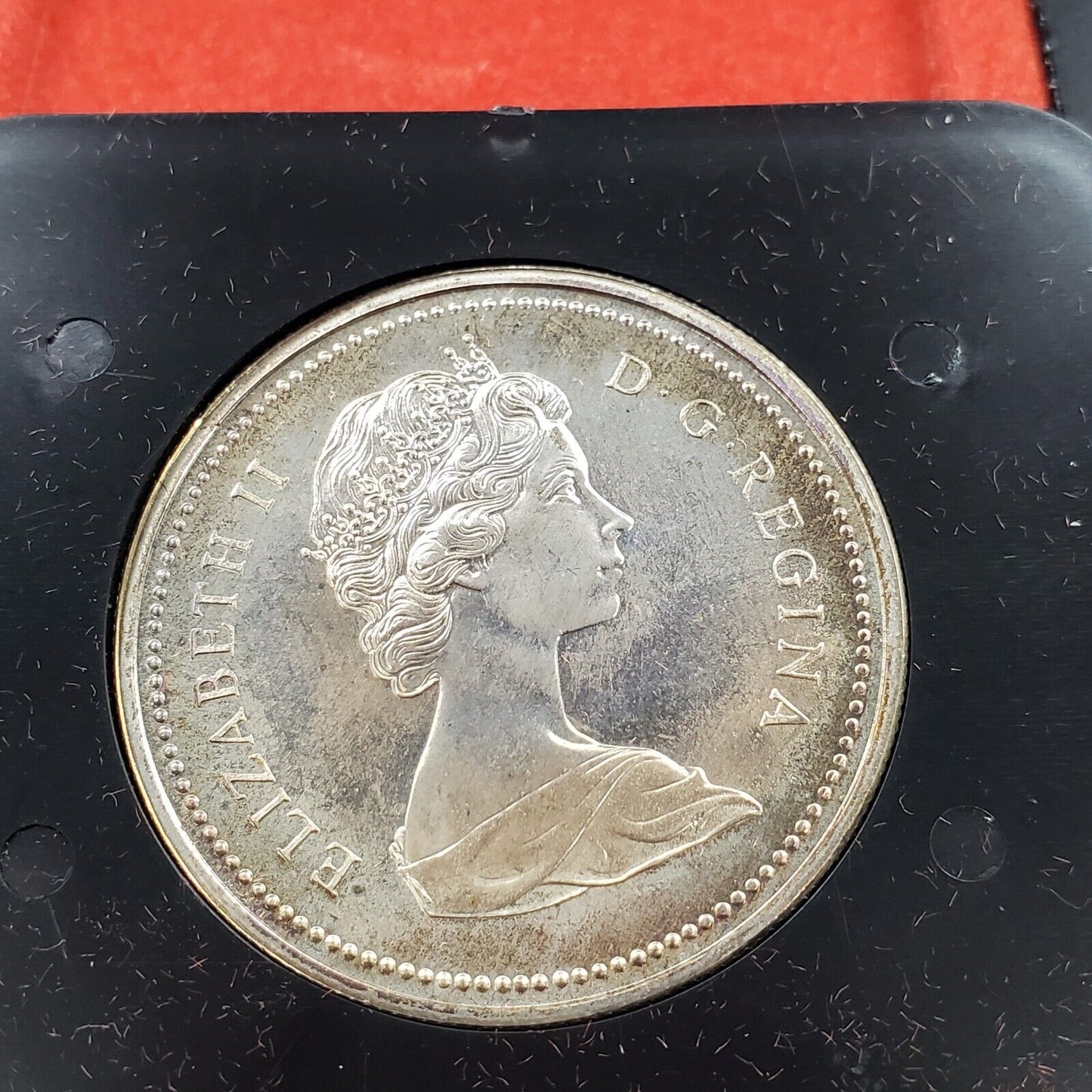 1973 Canada Proof Like Silver Dollar - Neat Toning Toner Queen Elizabeth II
