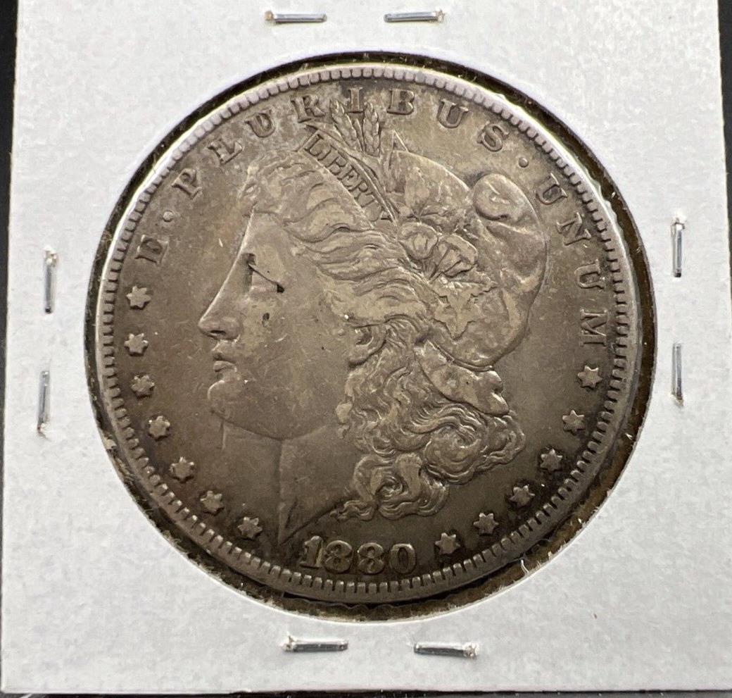 1880 O $1 Small "Micro" o Morgan Silver Dollar Coin Choice EF XF Extra Fine Circ