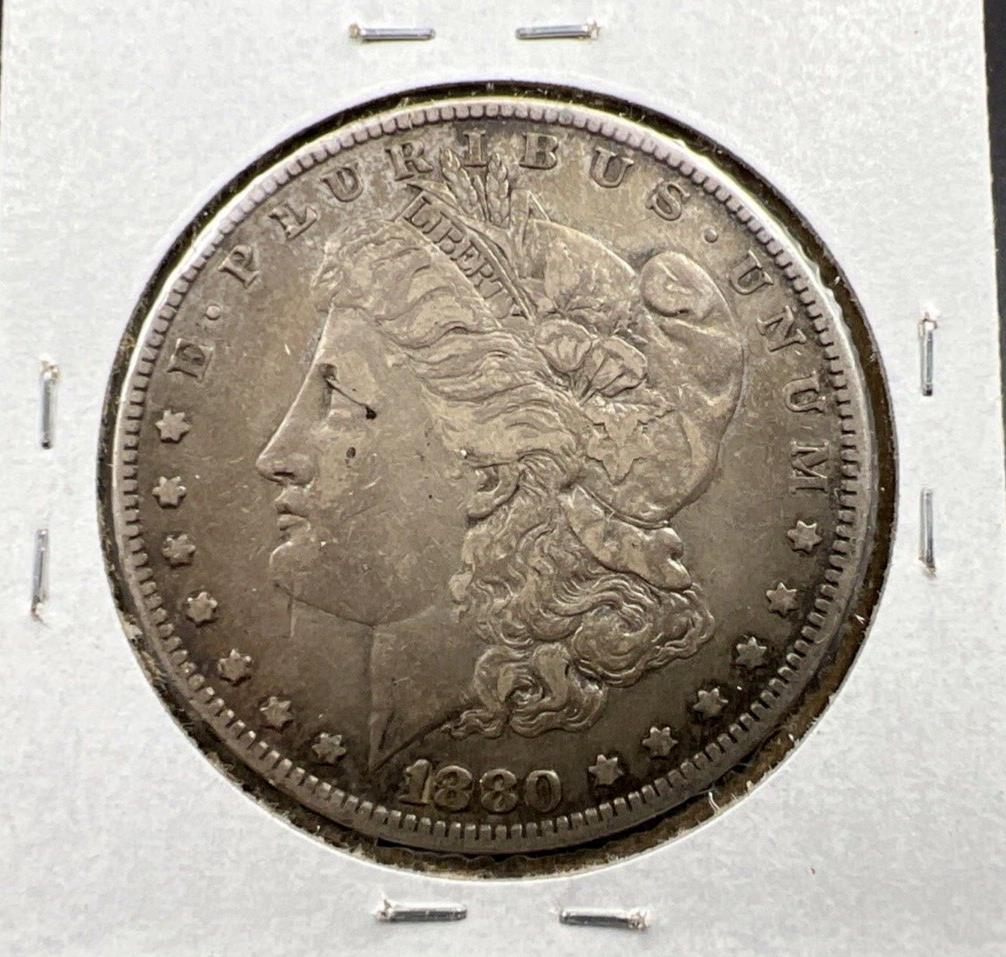 1880 O $1 Small "Micro" o Morgan Silver Dollar Coin Choice EF XF Extra Fine Circ