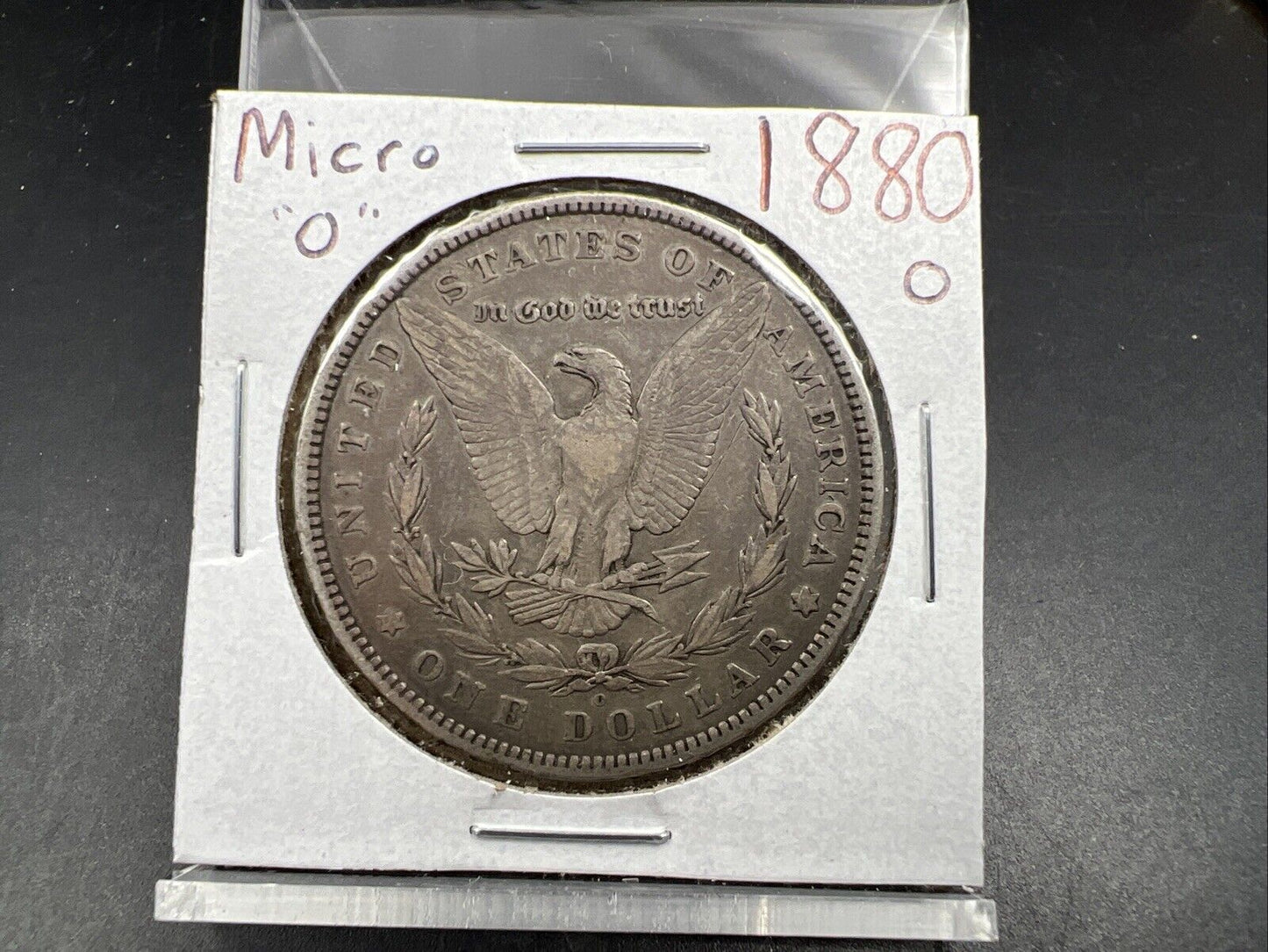 1880 O $1 Small "Micro" o Morgan Silver Dollar Coin Choice EF XF Extra Fine Circ