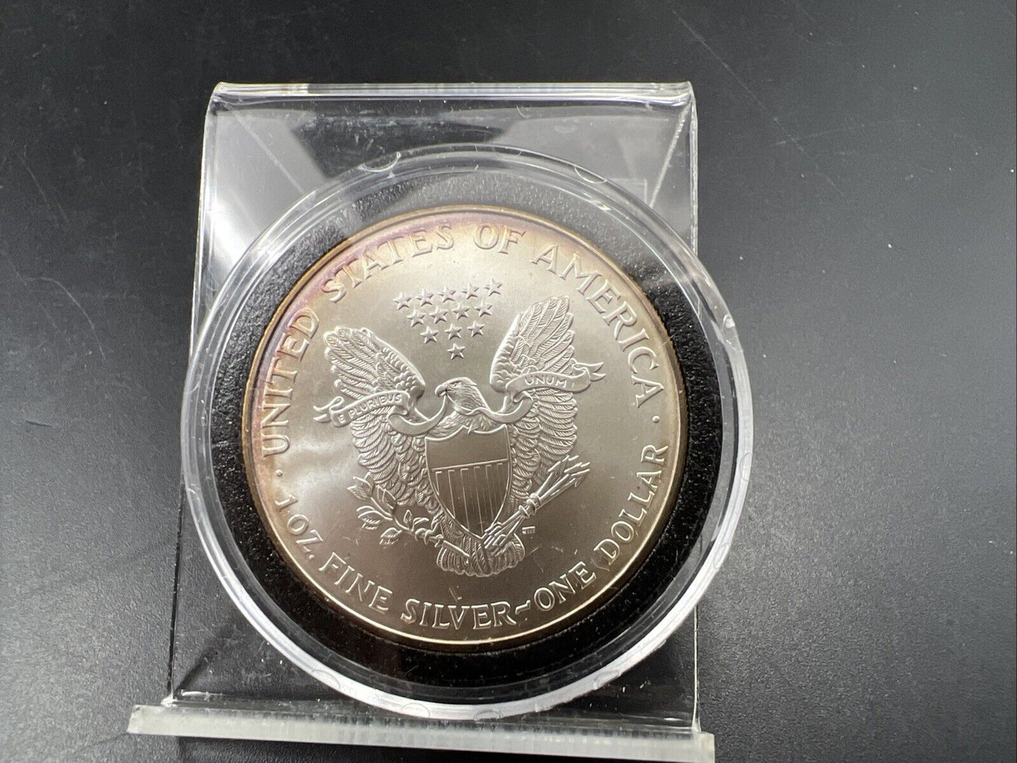 2000 1 Oz ASE American Silver Eagle Coin Gem BU UNC Nice Toning Toner Obverse