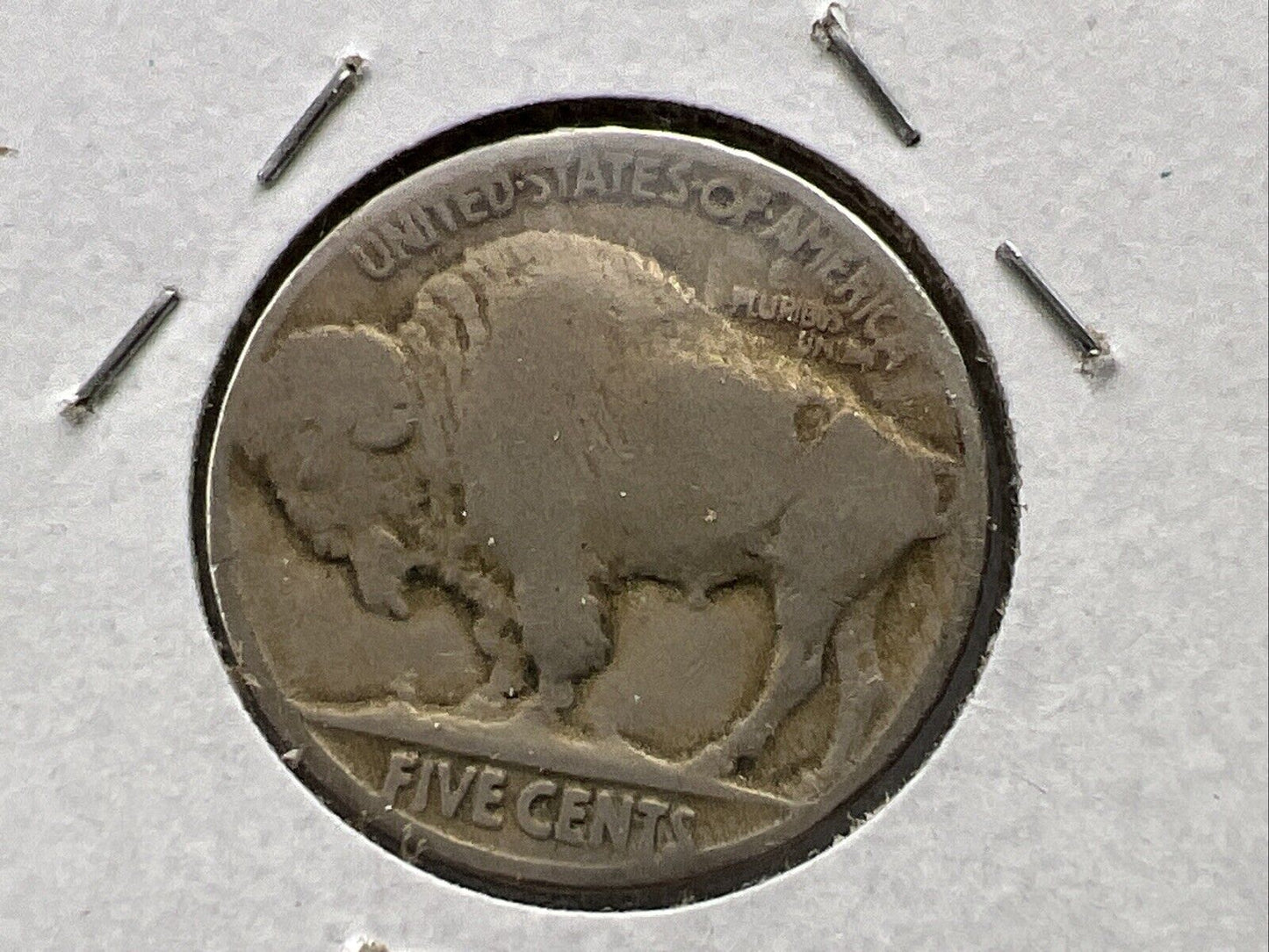 1921 P 5c Buffalo Nickel Coin FS-401 Two Feathers Variety AG About Good Circ