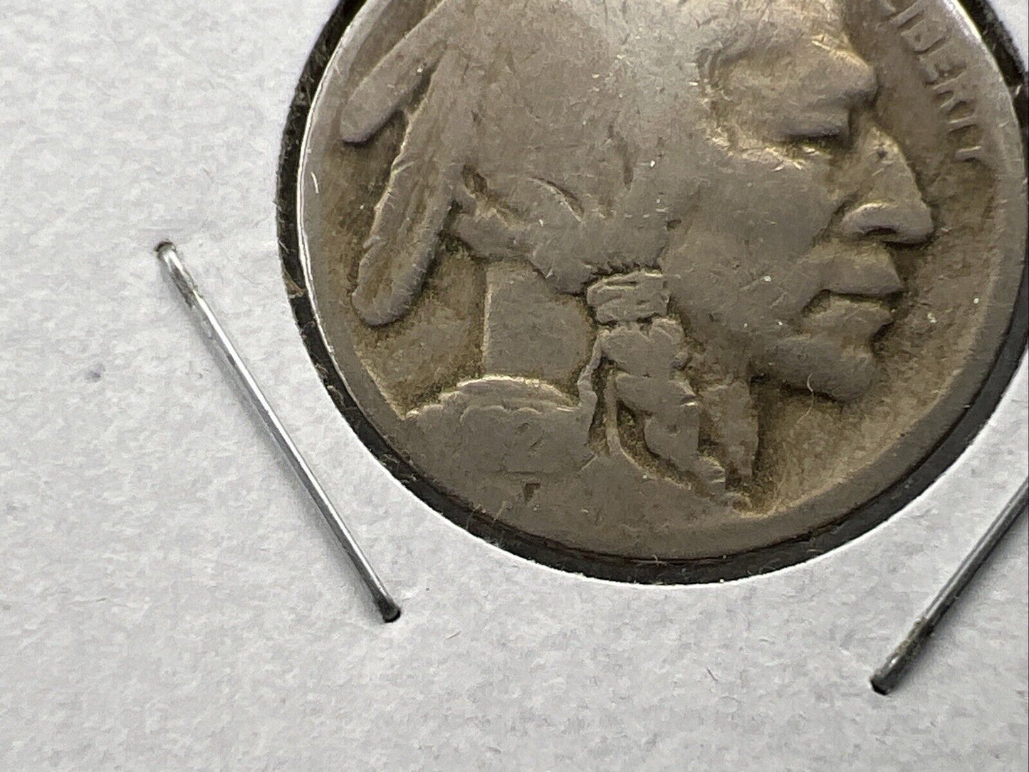 1921 P 5c Buffalo Nickel Coin FS-401 Two Feathers Variety AG About Good Circ