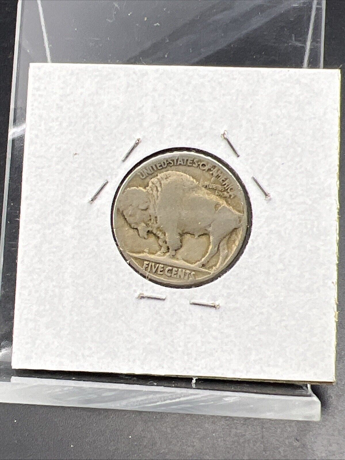 1921 P 5c Buffalo Nickel Coin FS-401 Two Feathers Variety AG About Good Circ
