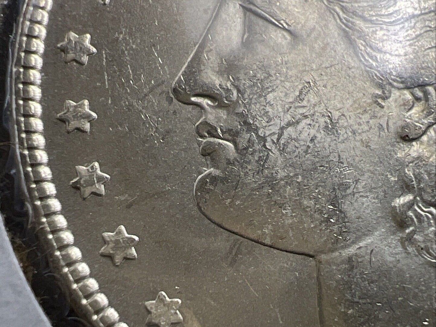 1887 P $1 Morgan Silver Dollar Coin Clashed Die Vam BU Unc Uncirculated