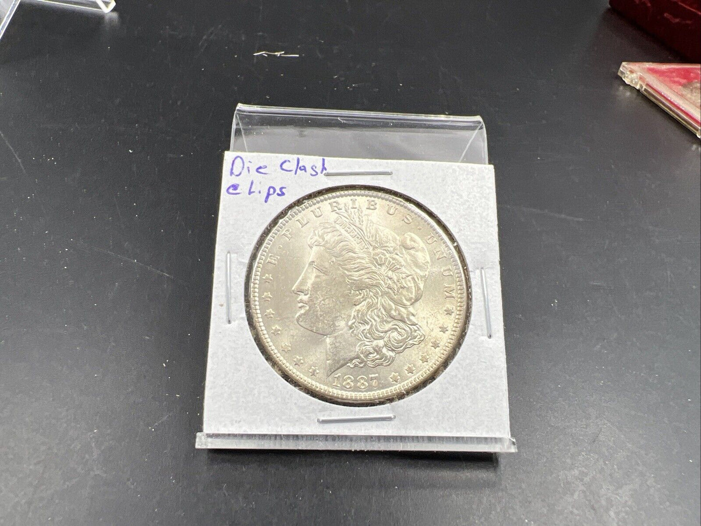 1887 P $1 Morgan Silver Dollar Coin Clashed Die Vam BU Unc Uncirculated