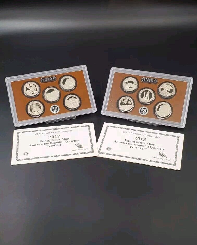 Complete 2010 - 2020 ATB 25c Clad Quarter Proof Set 55 Coins With COA & BOX