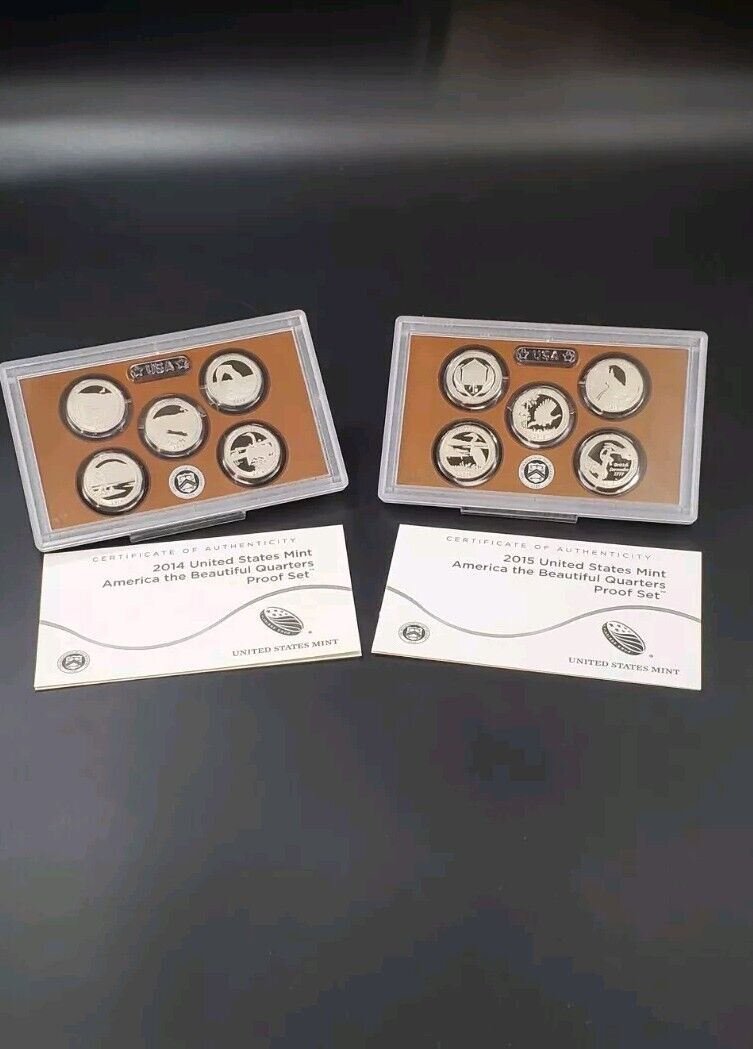 Complete 2010 - 2020 ATB 25c Clad Quarter Proof Set 55 Coins With COA & BOX