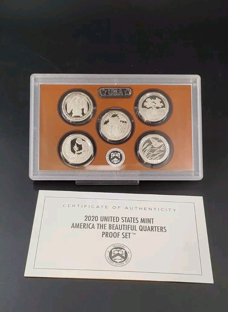 Complete 2010 - 2020 ATB 25c Clad Quarter Proof Set 55 Coins With COA & BOX
