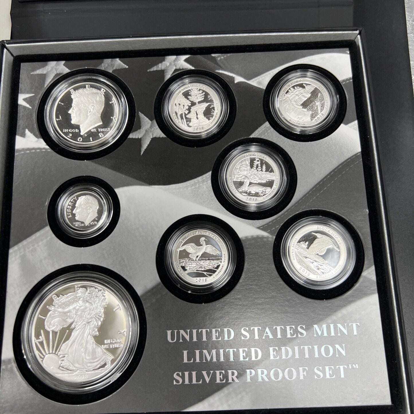 2018 United States Mint Limited Edition Silver Eagle Proof Set w/ Box & COA #B