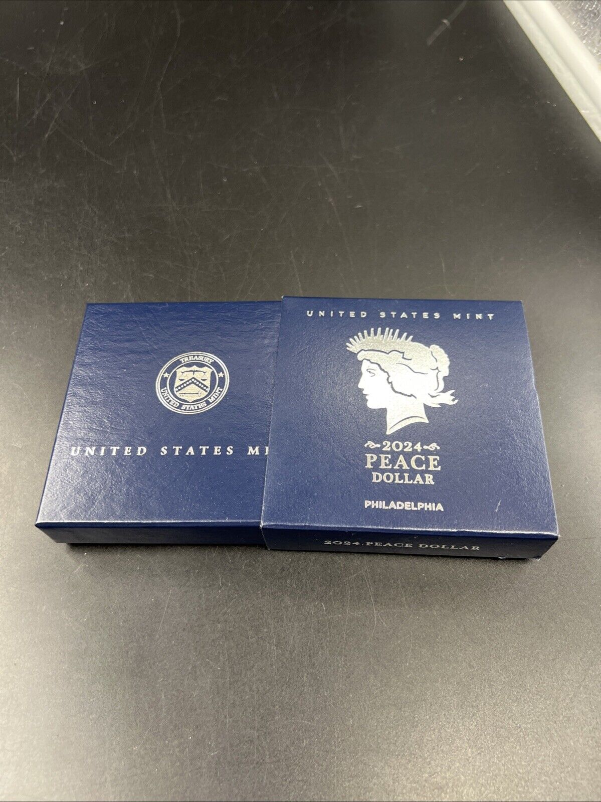 2024 $1 Peace Silver Dollar Coin GEM BU OGP Box & COA