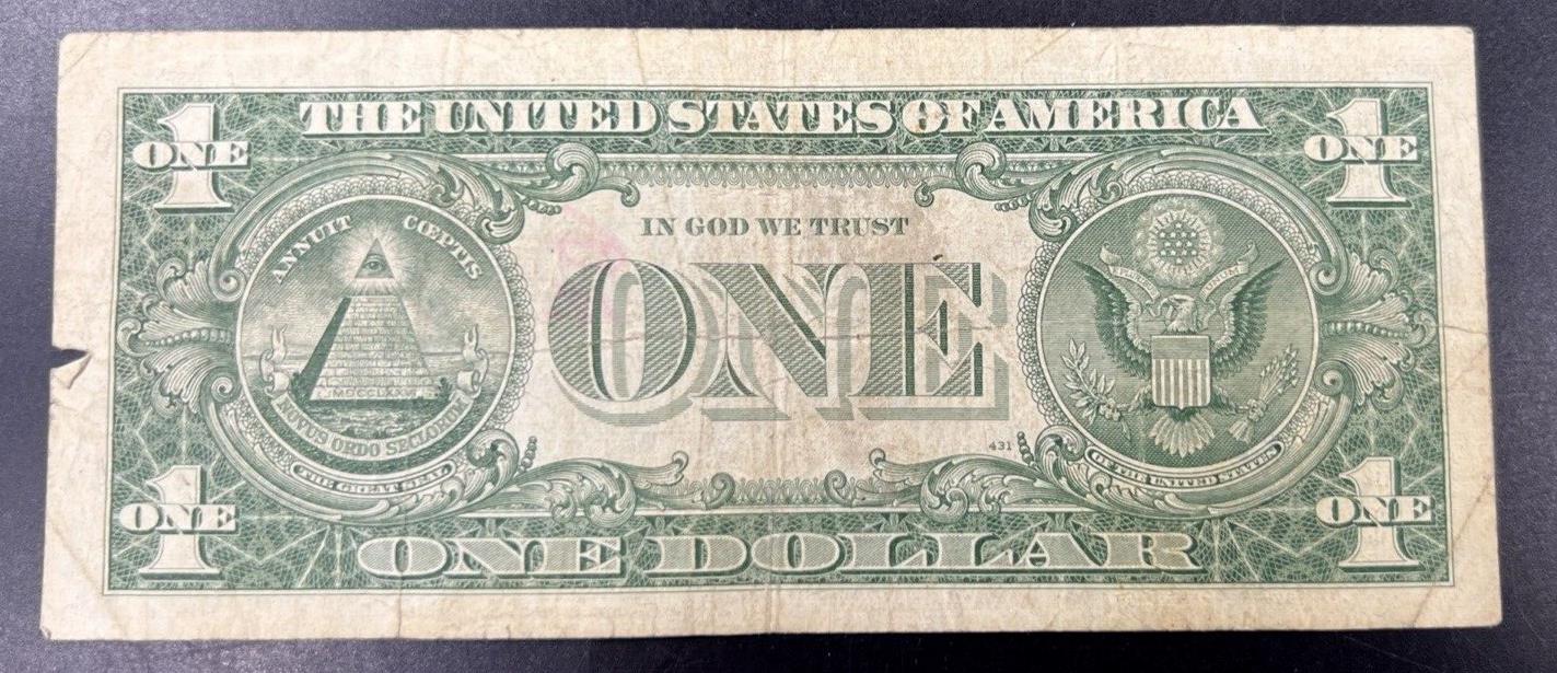 1957 * B $1 Star Note Blue Seal Silver Certificate Very Circulated #34B