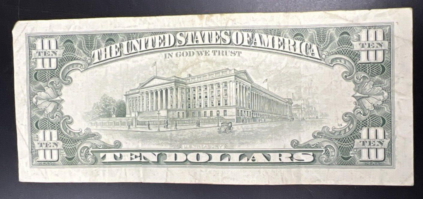 1986 $10 FRN Federal Reserve Note VG Bill Circulated Neat Serial #