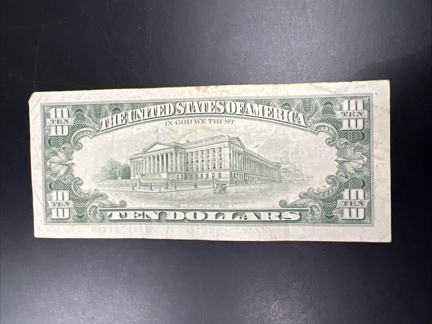 1986 $10 FRN Federal Reserve Note VG Bill Circulated Neat Serial #