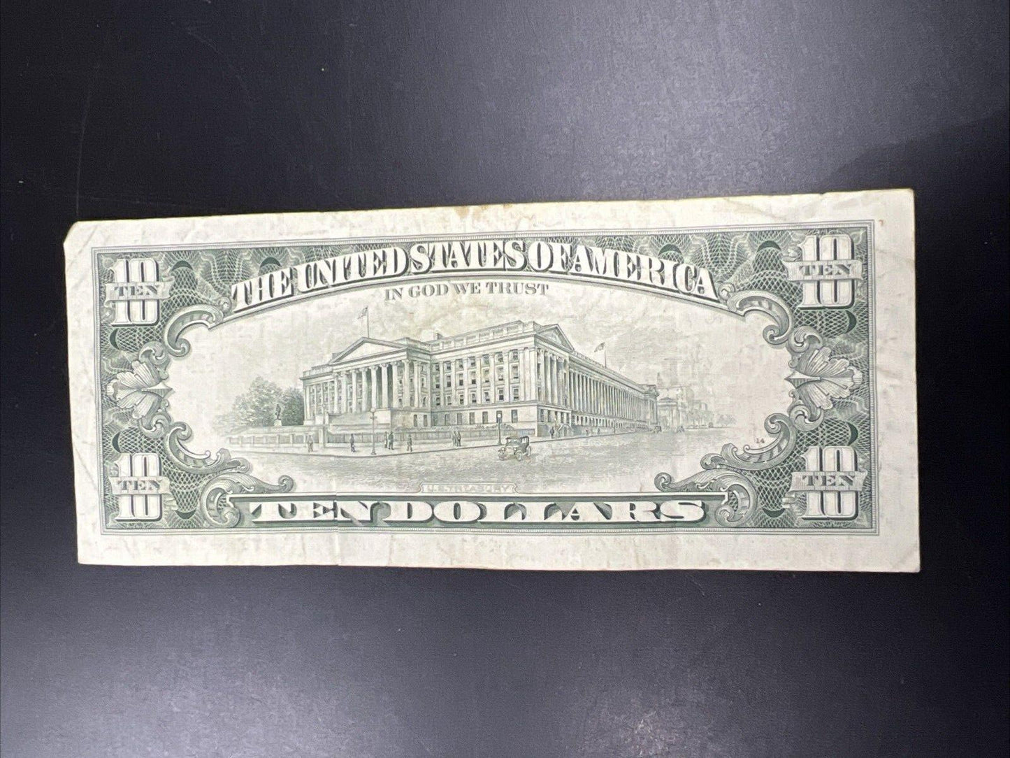 1986 $10 FRN Federal Reserve Note VG Bill Circulated Neat Serial #