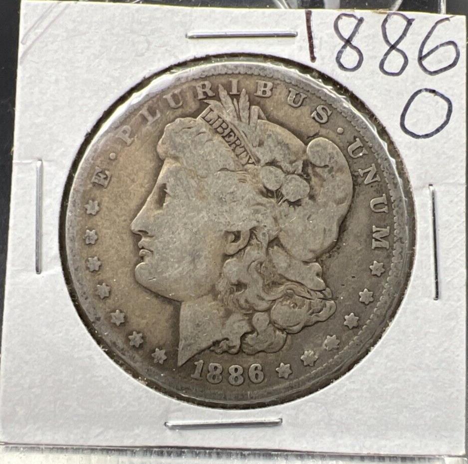1886 O Morgan Silver Dollar Coin Good Circ
