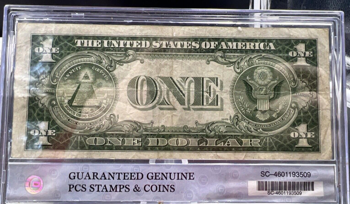 1935 $1 North Africa Emergency Issue Silver Certificate Fine Circ Neat Serial #