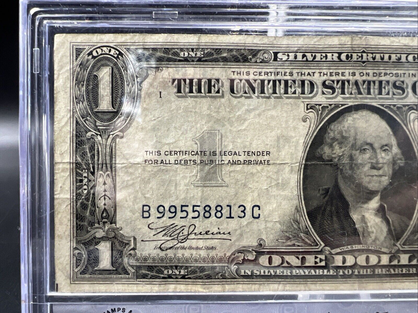 1935 $1 North Africa Emergency Issue Silver Certificate Fine Circ Neat Serial #