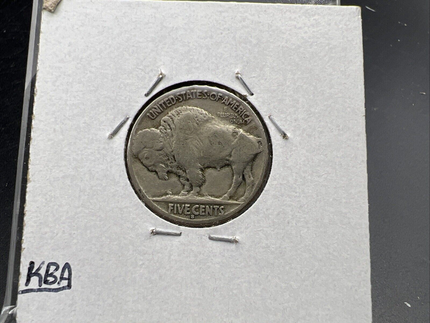 1917 S 5c Buffalo Nickel Coin FS-401 Two Feathers Variety CH VG / Fine Circ