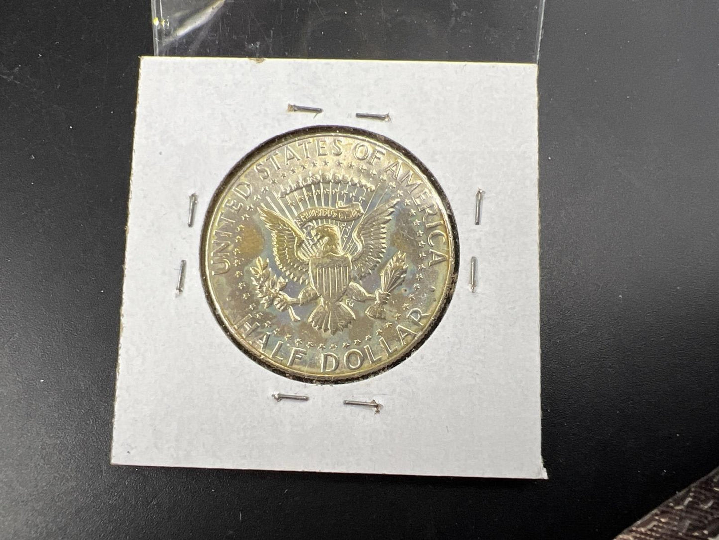 1968 D 50c Kennedy 40% Silver Coin AU Details AT Neat AT Toner