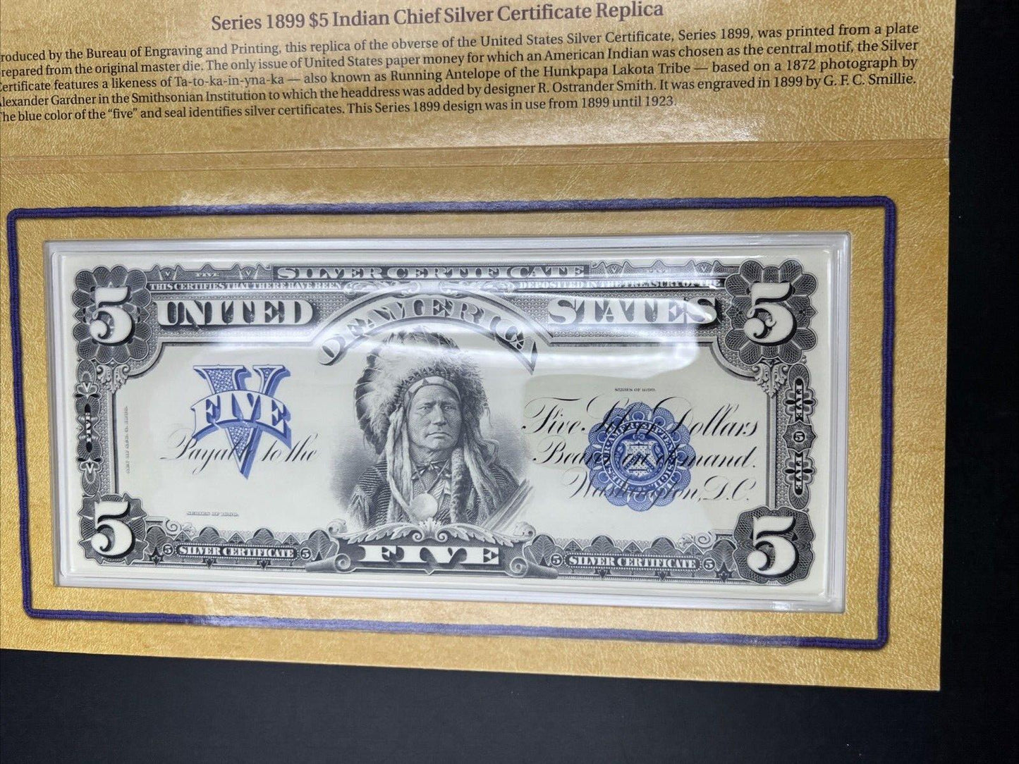 2001 American Buffalo Commemorative Coin And Currency Set Used OGP