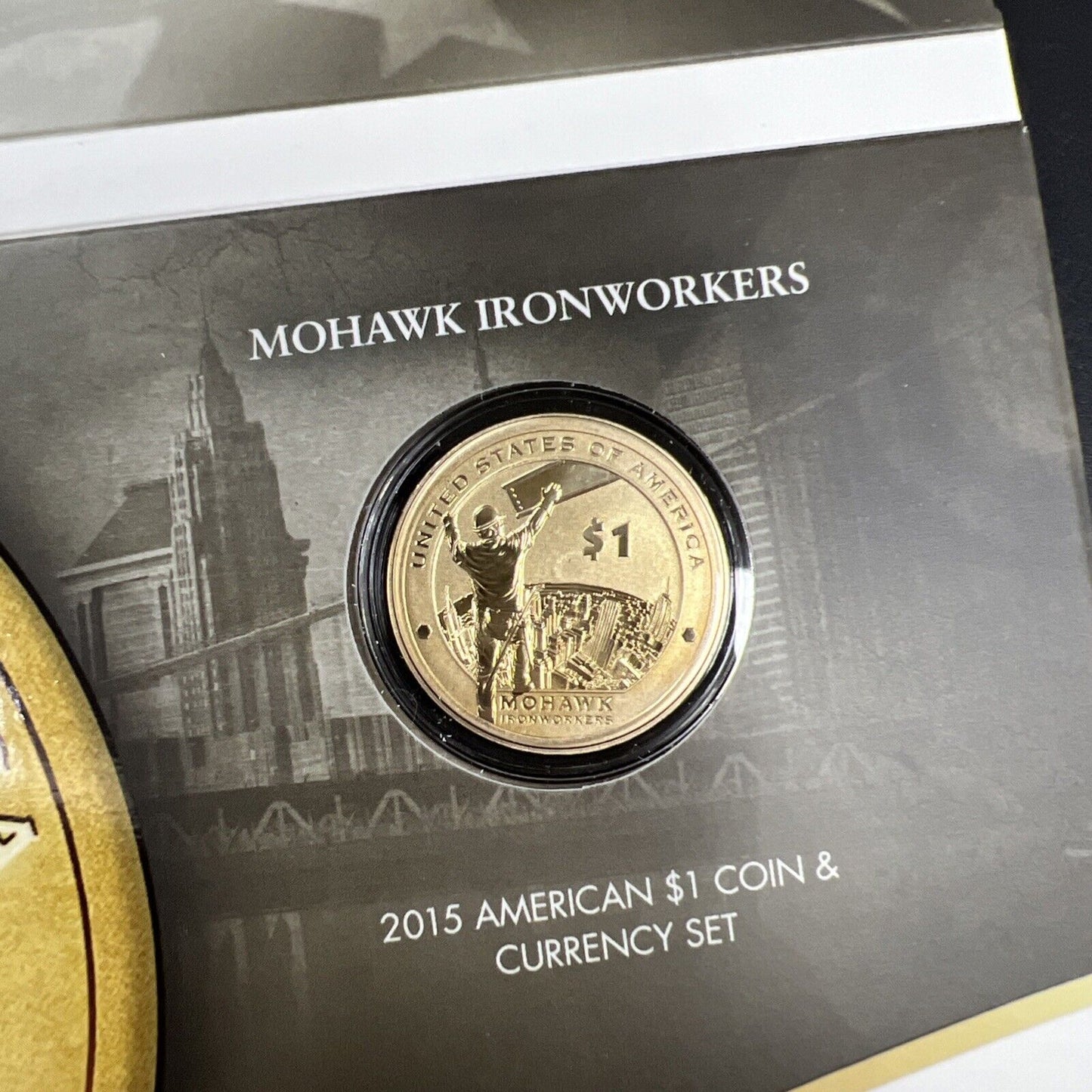 2015 $1 Coin Currency Set Mohawk Ironworkers Sacagawea Native Dollar Reverse PRF