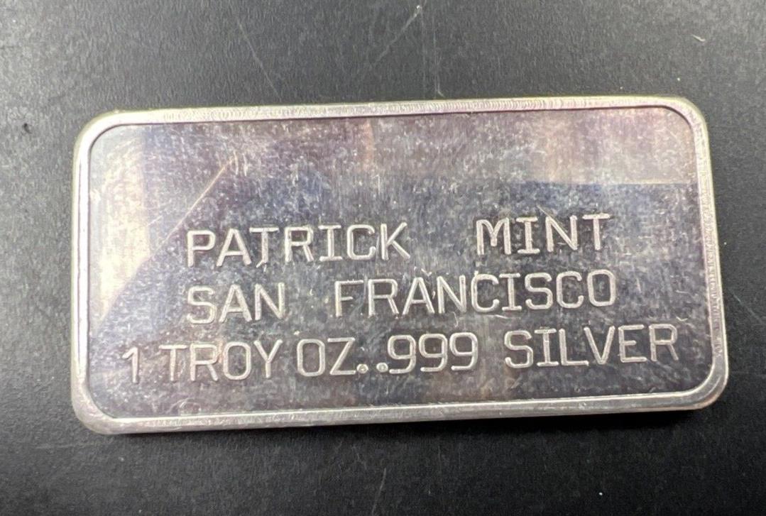 Patrick Mint 1 Oz Silver Art Bar Ford Model T San Francisco