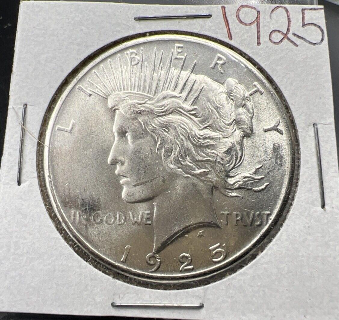 1925 P $1 Peace Silver Dollar Coin Choice BU UNC
