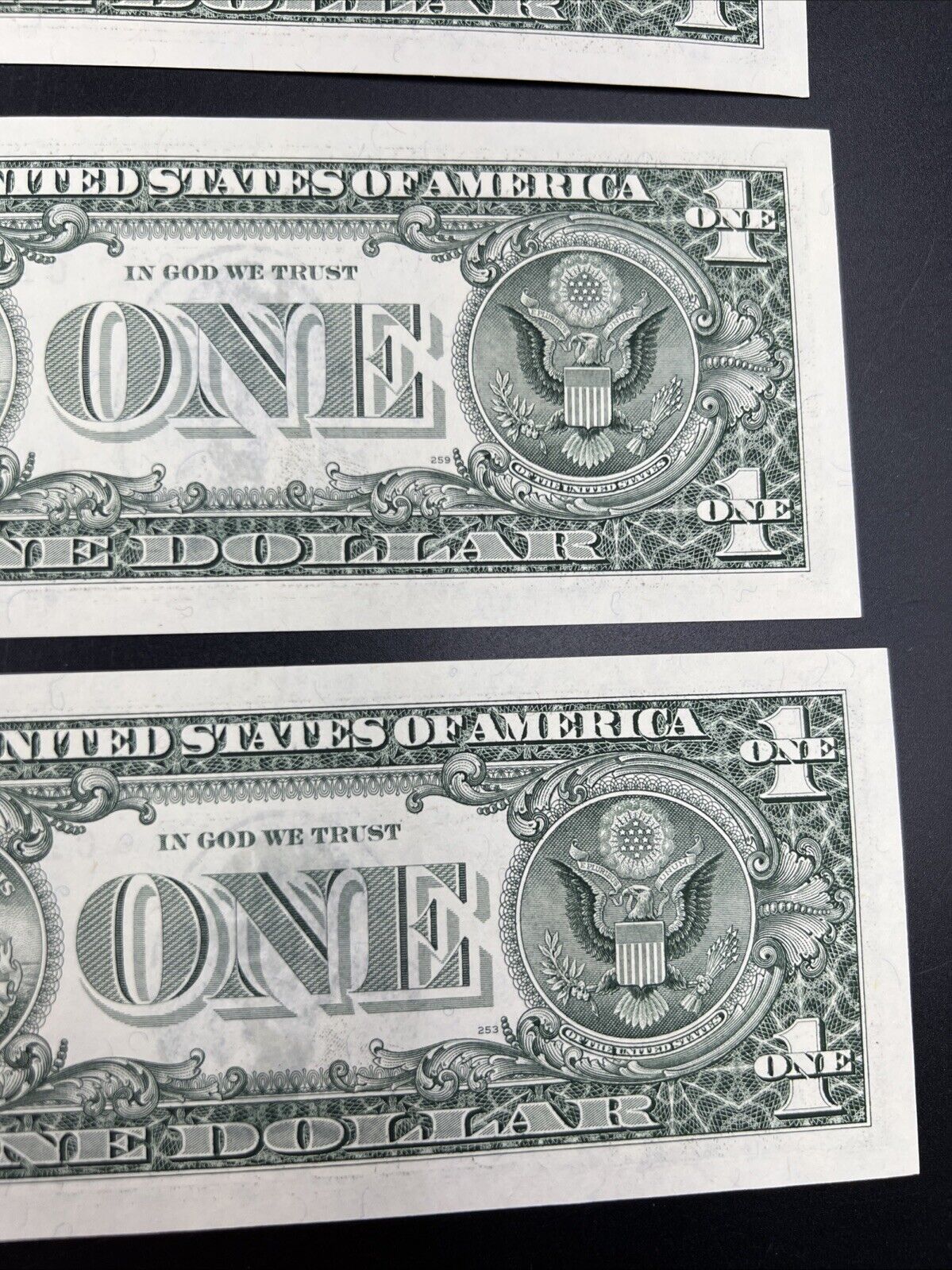 4 Consecutive * Star 1999 FRN $1 One Dollar Federal Reserve Note UNC Details #32