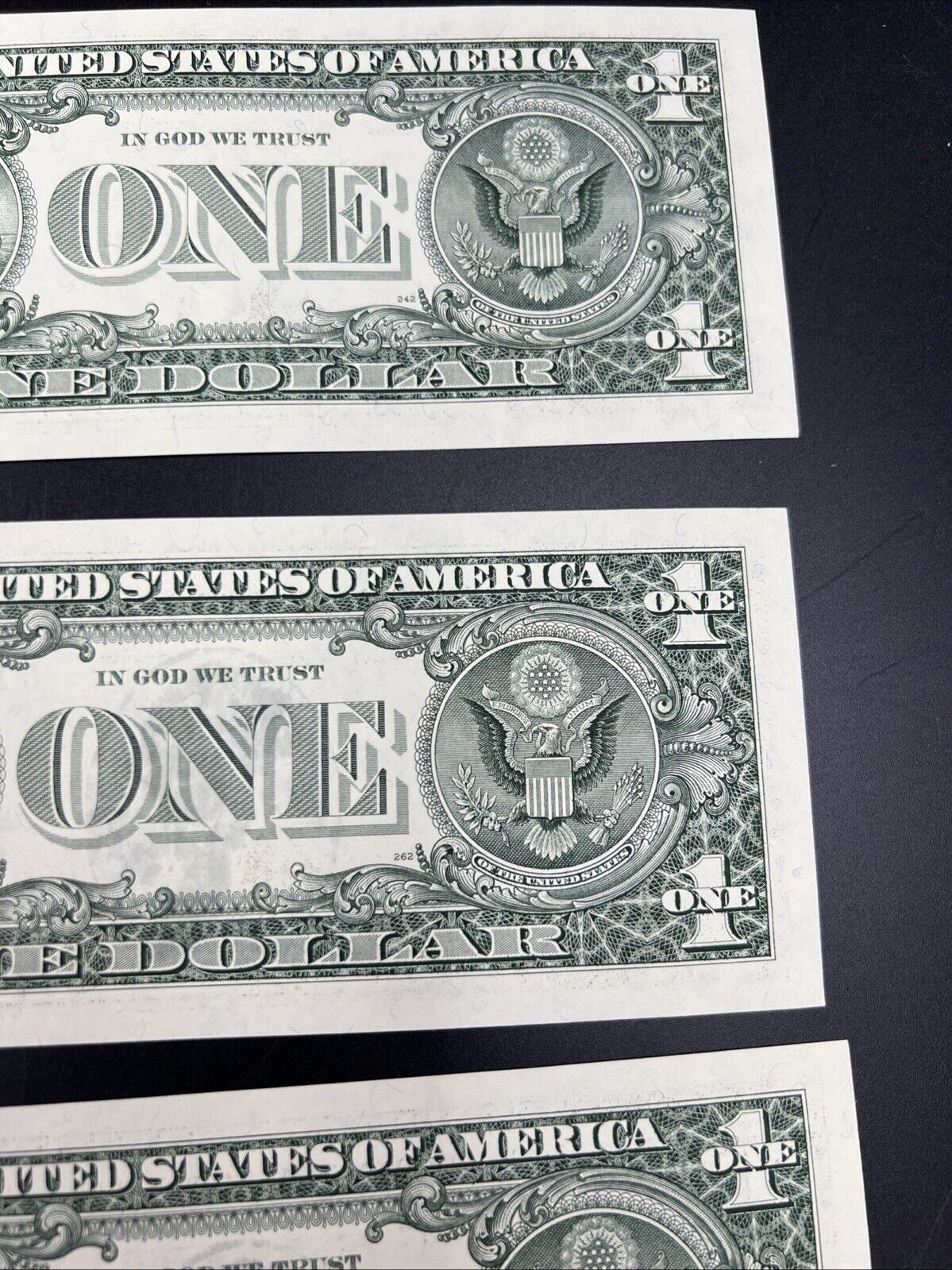 4 Consecutive * Star 1999 FRN $1 One Dollar Federal Reserve Note UNC Details #32